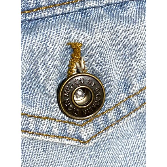 Brooklyn Cloth Jean Denim Jacket Button Front Flap Pockets Light Blue Mens S - Picture 5 of 11